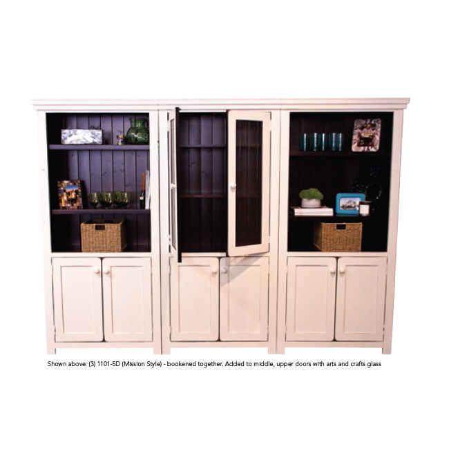 1101-5D Tall Bookcase with 2 Doors 2