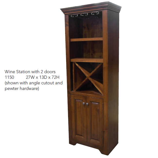 1150 Wine Station with 2 Doors