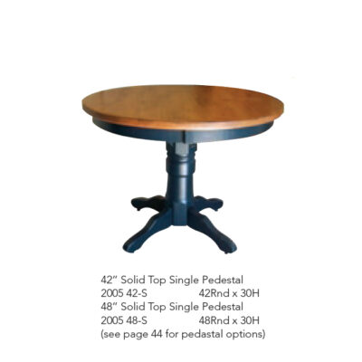 2005-42-S 45 Inch Solid Top Sing Pedestal Table