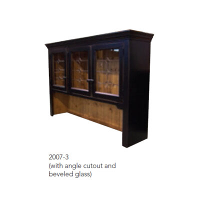 2007-3 Hutch with Angle Cutout and Beveled Glass
