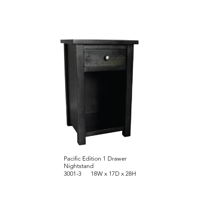 3001-3 Pacific Edition Nightstand 1 Drawer