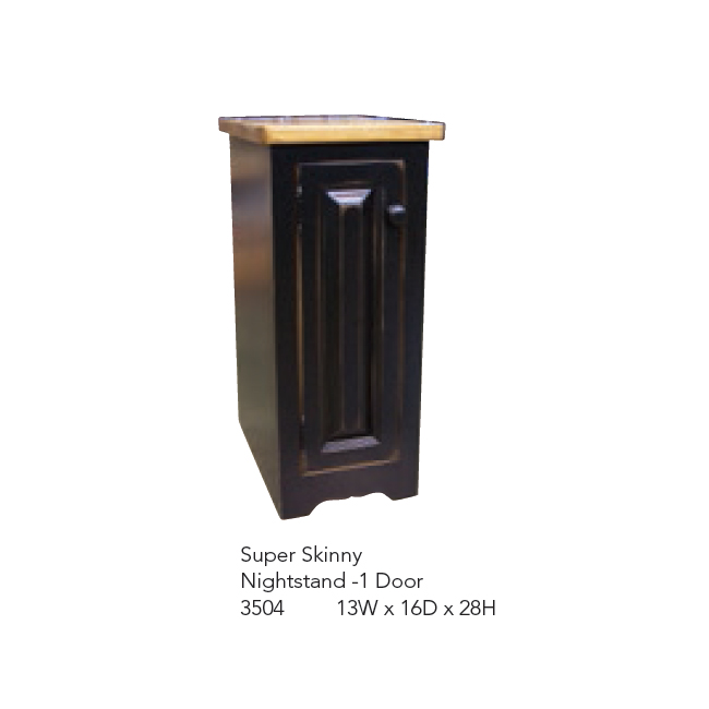 3504 Super Skinny Nightstand and 1 Door