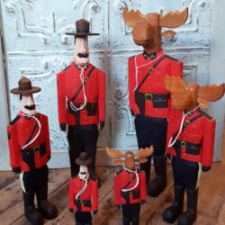 Small Carved Mounties